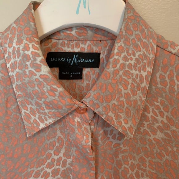 Guess by Marciano size S peach and grey blouse - Picture 4 of 14